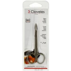 3 Ciseaux à ongles forts et courbés Claveles 4'' 10cm 1pièce