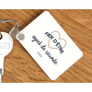 Cadeaux.com Porte-cles personnalisable - Fier d'etre agent de securite