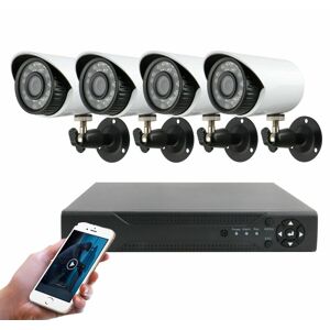 Grantek Kit Video Surveillance 4 Cameras Infrarouges + Enregistreur