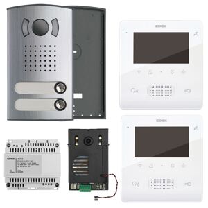 Vimar Kit Vidéophone Deux écrans Elvox 2 Fils avec Tab 4,3 mains libres 7558/E2