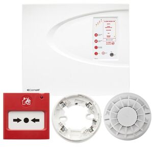 Comelit Kit avec centrale d'alarme incendie conventionnelle Comelit 4 zones 43KIT104