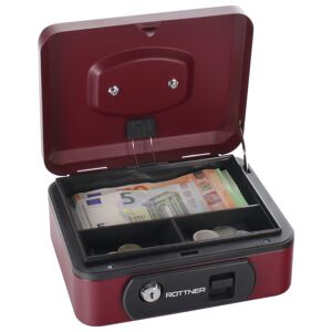 Rottner Pro Box One Caisse a monnaie rouge baie avec fermeture a cle