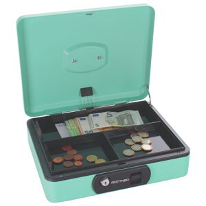 Rottner Pro Box Two Caisse a monnaie turquoise avec fermeture a cle