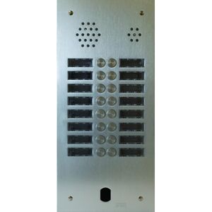 Plaque Audio Alu 2r 16bp 2voice Complete - Urmet Serie A83 A83/216m