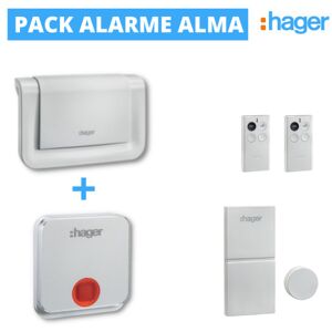 Pack Alarme Alma Rlp002f Avec Sirene Exterieure - Hager - Rlp002f