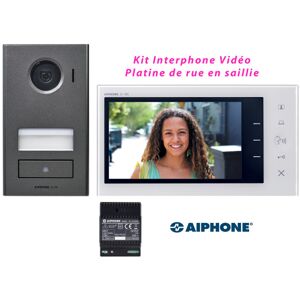 Aiphone Kit Portier Vidéo Aiphone Jvs1v - Ecran 7'' - Platine De Rue En Saillie - 130440