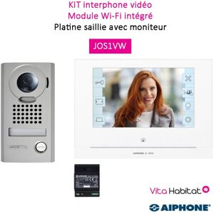 AIPHONE Kit Portier Vidéo Aiphone - Platine Saillie - Module Wi-Fi Intégré - Jos1vw 130413