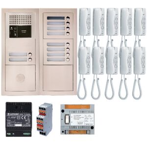 Aiphone Pack Audio 10 Bp Avec 10 Postes Gt1d Préprogrammés Gtba10e - Aiphone 200381