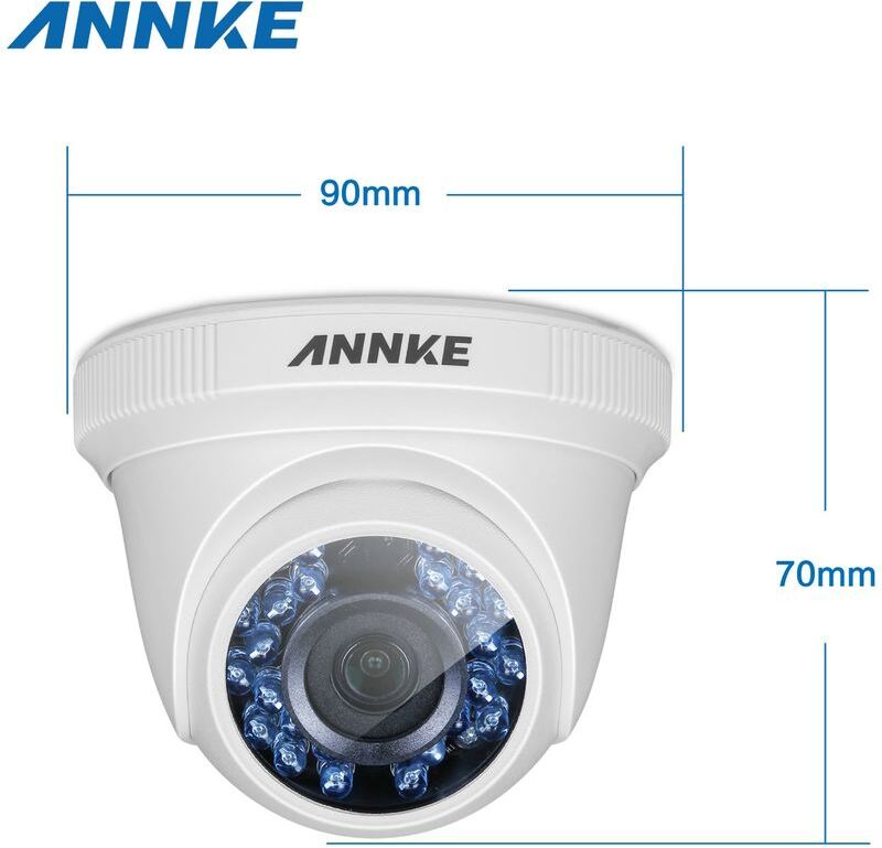 ANNKE Caméra tourelle haute définition TVI 1080P Vision nocturne jusqu'à 20 m