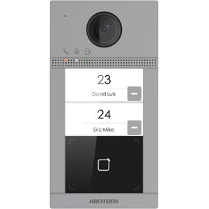 HIKVISION DS-KV8213-WME1(B).VideoIntercom Posto Esterno a 2Pulsante PoE con Lettore Tessere,Wi-fi