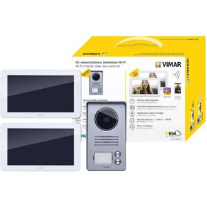 ELVOX VIMAR Videocitofono wireless connesso  Kit Video 7in TS WiFi 2F alim. DIN 2 fili