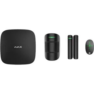 AJAX STARTERKIT 4G Nero 42963 Kit allarme wireless 4g con sensore, contatto magnetico e telecomando