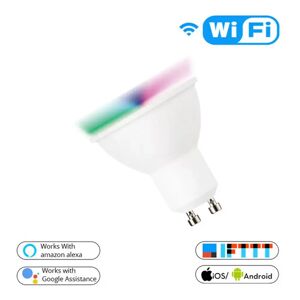 Faretto Led Smart Tuya GU10 5W WiFi RGB + Bianco temperatura colore regolabile M LEDME