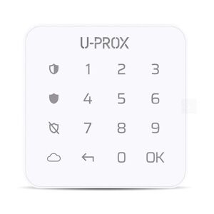 U-Prox Mini Tastiera Touch Senza Fili Wireless 868mhz Colore Bianco Usata Per Inserire/disinserire Il Sistema Di Sicurezza  Keypad G1