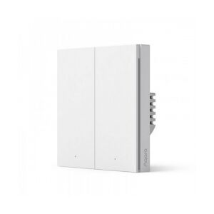 AQARA H1 Smart Wall Switch Interruttore a Parete Doppio WS-EUK02 - Bianco (doppio, senza neutro)