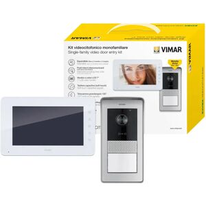 Tecnomat KIT VIDEOCITOFONICO MONOFAMILIARE VIMAR K42930 A 2 FILI ESPANDIBILE FINO A 4 FAMIGLIE CON RFID