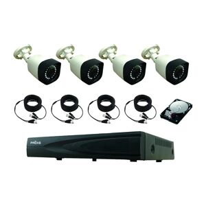 Proxe KIT HVR  4 TELECAMERE 4 Mpx HD 1TB 4 CAVI BNC DA 10 m COMPRESI