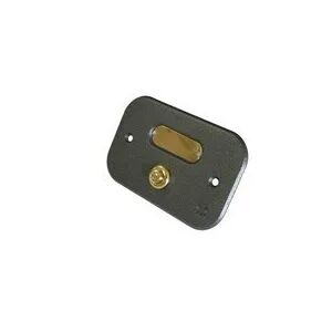 Tecnomat CAMPANELLO INCASSO RETTANGOLARE IN OTTONE VERNICIATO MICACEO CON PULSANTE 12/24V IP54