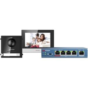 Hikvision ds-kis602 videocitofono intercom ip monofamiliare espandi...