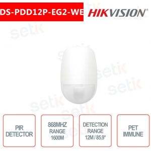 Hikvision ds-pdd12p-eg2-we doppia tecnologia via radio wireless por...