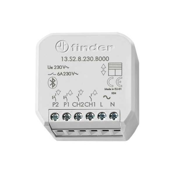 finder attuatore comando specifico per tende/tapparelle elettriche bluetooth da incasso tipo 13.s2 yesly 6a  13s28230b000