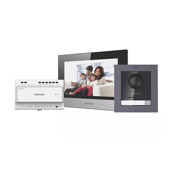 hikvision ds-kis702y kit videocitofonico monofamiliare 7” touch screen lcd 2-wire serie y pro bifilare full hd 1080p ip65 p2p hik-connect