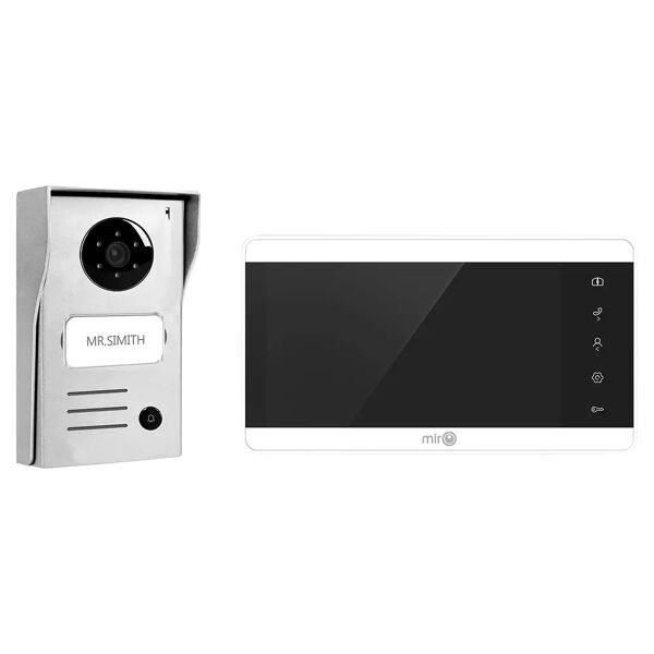 proxe kit videocitofonico  2 fili 7'' lcd monofamiliare full touch intercomunicante bianco