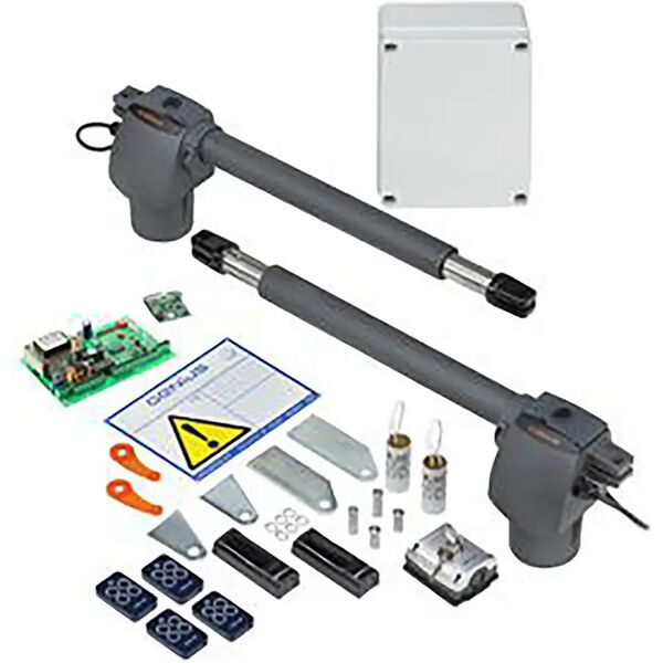 genius kit apricancello faac  gb300 230v per cancelli 2 ante con 2 telecomandi max 3m per anta