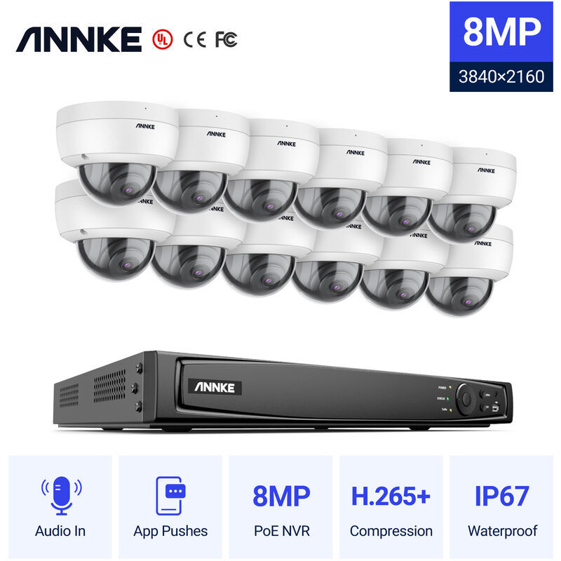 ANNKE H800 16CH 8MP 4K Ultra HD PoE ONVIF NVR Sistema di telecamere di