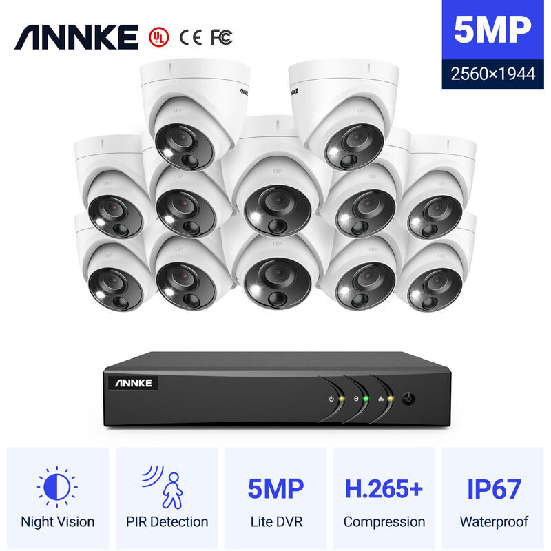 ANNKE Kit di videosorveglianza Sistema di telecamere di sicurezza cablato