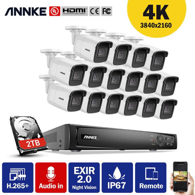 ANNKE Kit di videosorveglianza ANNKE Sistema di telecamere di sicurezza NVR