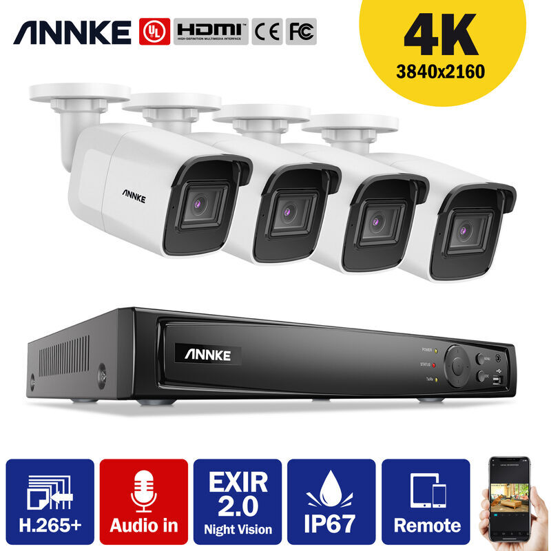 ANNKE Kit di videosorveglianza Sistema di telecamere di sicurezza NVR 4K