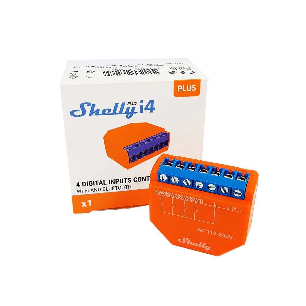 Shelly Plus i4 trasmettitore di potenza Arancione