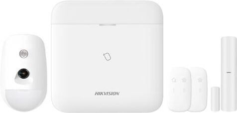 HIKVISION AX Pro. Kit centrale 96zone GSM/4G, telecomandi,rivelatore PirCam,contatto magnetico