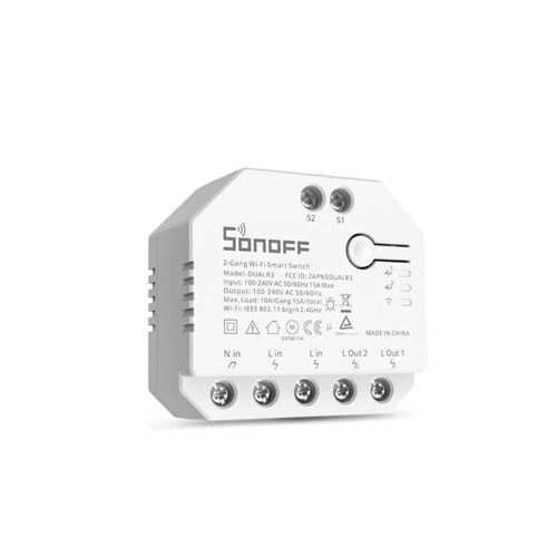 ITEAD SONOFF DUALR3. Smart switch a doppio relè con misurazione della potenza