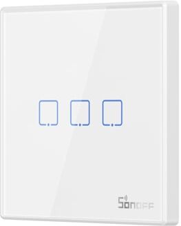 ITEAD SONOFF T2EU3C-RF. Interruttore a parete 3 comandi senza fili 433 Mhz
