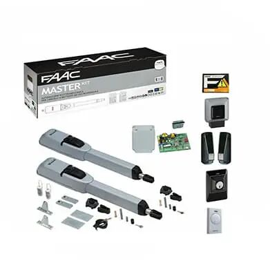 Faac Master Kit 104415445 230V Green Anta 3Mt Motore Battente Con Fotocellula Lampeggiante E Radiocomando