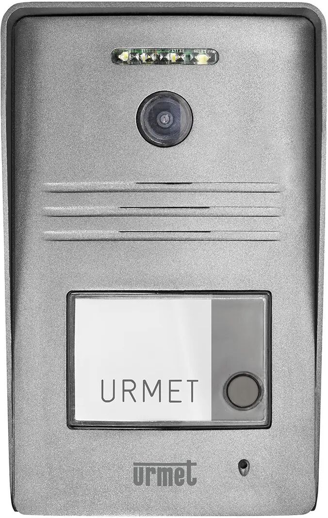 URMET Pulsantiera Secondaria Per Kit  10069159 Color Argento Compresa Di Visiera Esterna