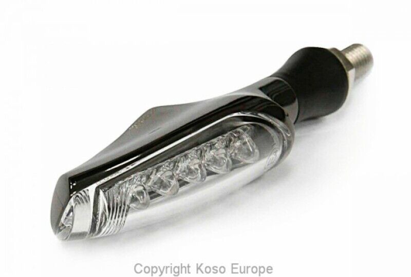 KOSO LED lampeggiante illimitato nero opaco/traslucido universale venduto singolarmente