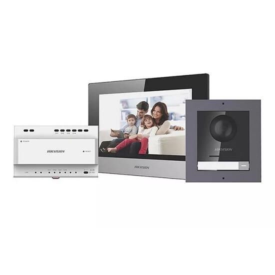 Hikvision Ds-Kis702y Kit Videocitofonico Monofamiliare 7” Touch Screen Lcd 2-Wire Serie Y Pro Bifilare Full Hd 1080p Ip65 P2p Hik-Connect