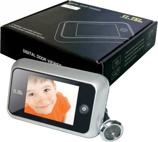 vi.tel. e0358 (12) spioncino per porta digitale elettronico con telecamera display lcd 3,5 0,3 mpx colore cromosatinato - e0358 (12)