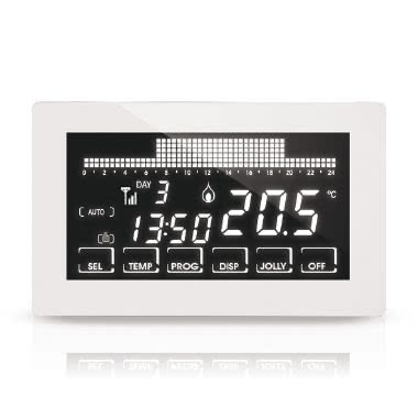 Fantini Cosmi Cronotermostato Settimanale Ultrapiatto E Touch Screen, A 230 V-50 Hz, Bianco