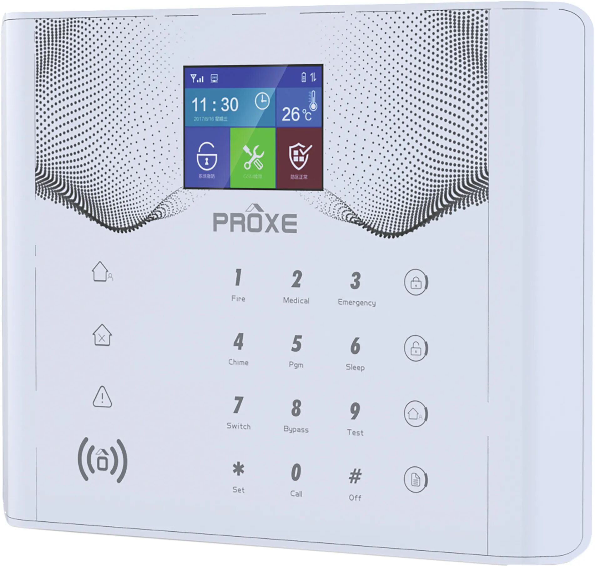 Proxe KIT ALLARME  SICURA PRO II WIRELESS GSM WiFi A COLORI TOUCH SCREEN 8 ZONE