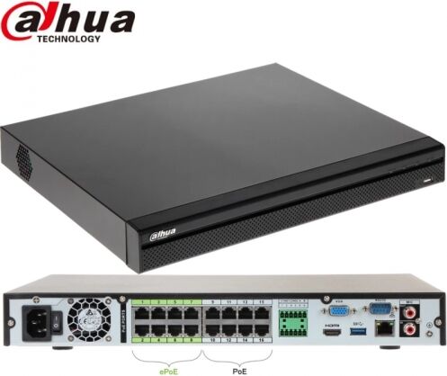 Dahua nvr ultra hd 4k 16ch 320mbps poe+ hdmi/vga nvr5216-16p-4ks2e ...