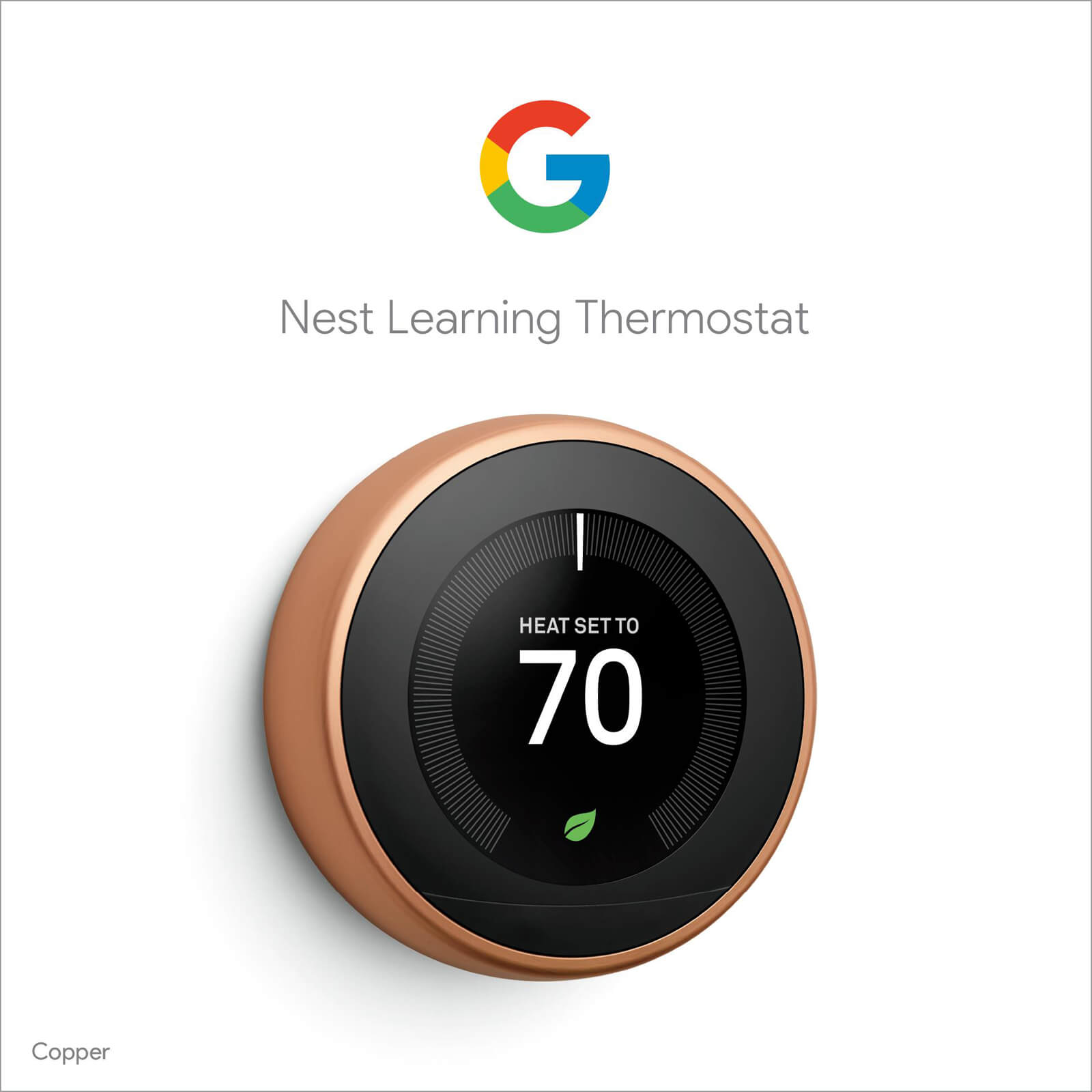 Google Nest Learning Thermostaat - gen. 3 koper