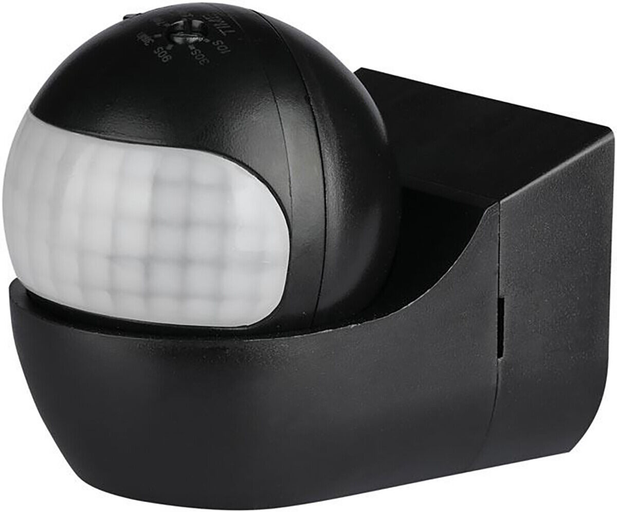 BES LED Bewegingssensor - Viron Antra - Opbouw Rond - Mat Zwart - Kunststof - 180°