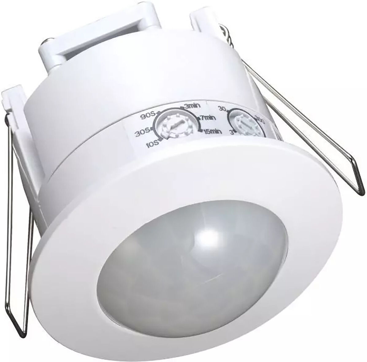 BES LED Bewegingssensor - Viron Frisco - Inbouw Rond - Mat Wit - Kunststof - 360°