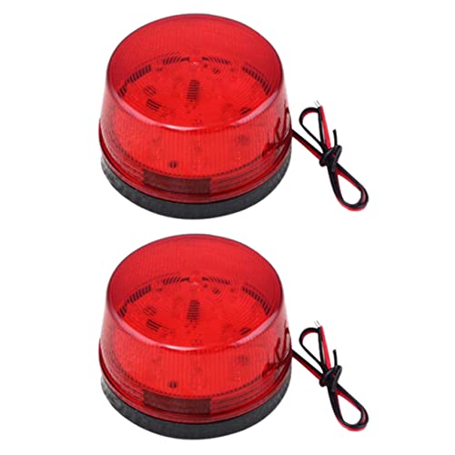 Haude 2X 12V Alarm Led Knipperende Strobe Licht voor Home Security Alarmsysteem Rood