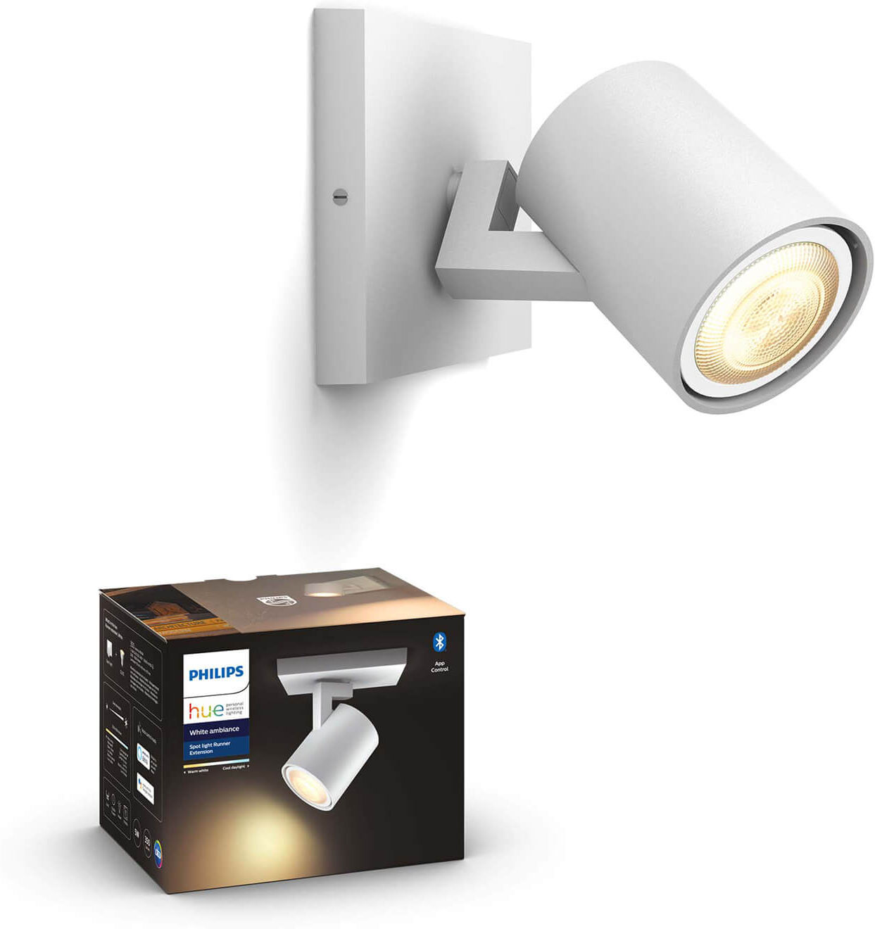 Philips Hue Runner opbouwspot - White Ambiance - 1-spot wit