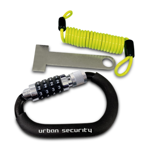Urban Security Kombinasjon hjelmlås + kabel URBAN